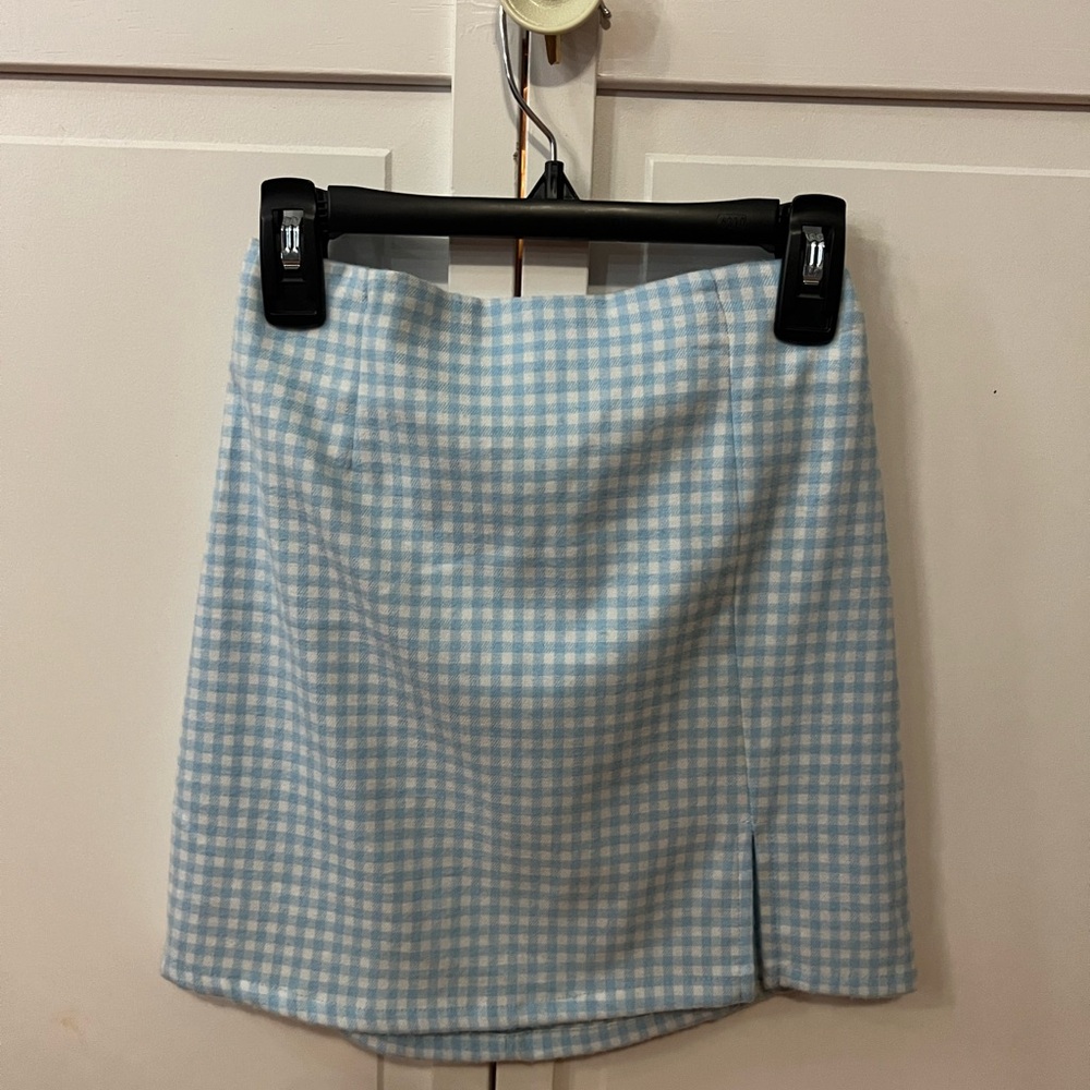 mini skirt for kids blue and white